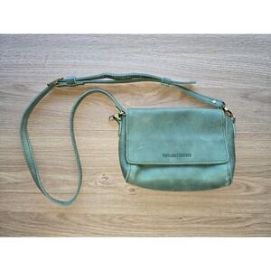 Portland Leather Metro Mini Womens Crossbody Bag Green Minimalist bohemian chic